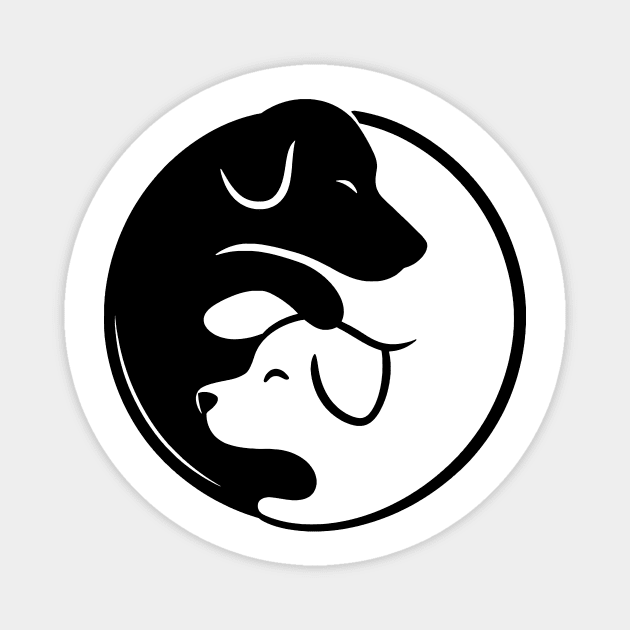 Yin Yang dogs Magnet by CreativeSage